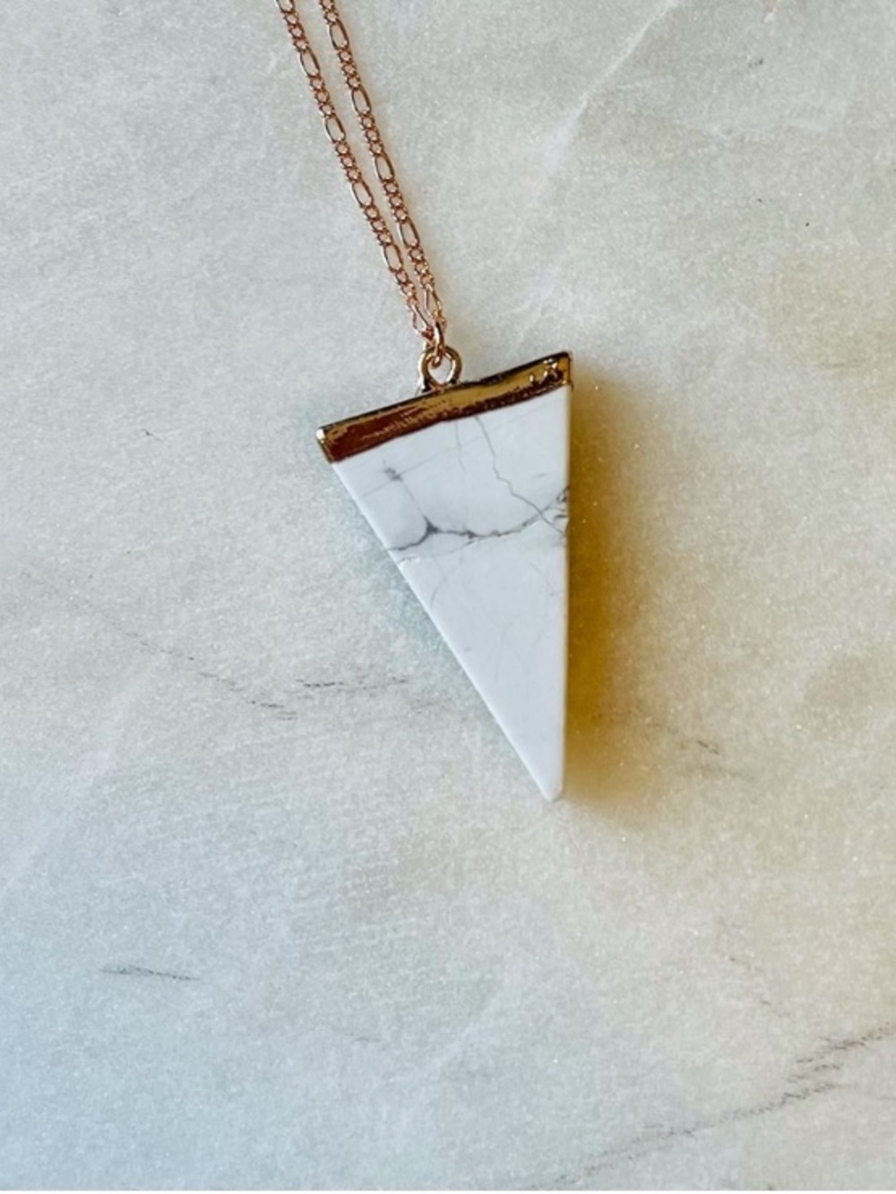 Estrella & Luna Triangle Magnesite Necklace